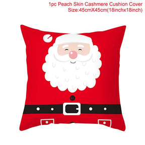 Christmas Cushion Cover Merry Christmas Decor For Home Santa Claus Christmas Ornament Xmas Gift Navidad 2022 Happy New Year 2023