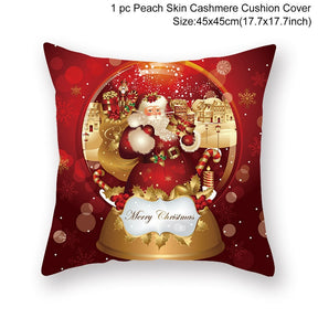 Christmas Cushion Cover Merry Christmas Decor For Home Santa Claus Christmas Ornament Xmas Gift Navidad 2022 Happy New Year 2023