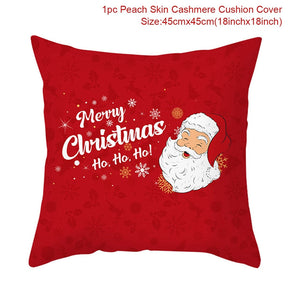 Christmas Cushion Cover Merry Christmas Decor For Home Santa Claus Christmas Ornament Xmas Gift Navidad 2022 Happy New Year 2023