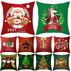 Christmas Cushion Cover Merry Christmas Decorations for Home 2022 Christmas Ornament Navidad Noel Xmas Gifts Happy New Year 2023