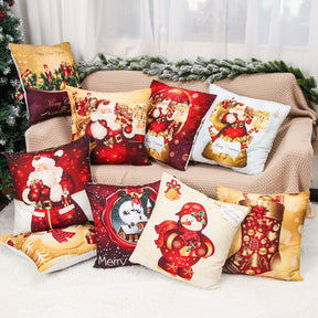 Christmas Cushion Cover Merry Christmas Decorations for Home 2022 Christmas Ornament Navidad Noel Xmas Gifts Happy New Year 2023