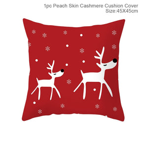 Christmas Cushion Cover Merry Christmas Decorations for Home 2022 Christmas Ornament Navidad Noel Xmas Gifts Happy New Year 2023