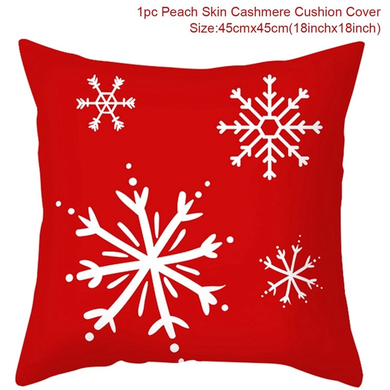 Christmas Cushion Cover Merry Christmas Decorations for Home 2022 Christmas Ornament Navidad Noel Xmas Gifts Happy New Year 2023