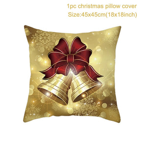 Christmas Cushion Cover Merry Christmas Decorations for Home 2022 Christmas Ornament Navidad Noel Xmas Gifts Happy New Year 2023