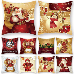 Christmas Cushion Cover Merry Christmas Decorations for Home 2022 Christmas Ornament Navidad Noel Xmas Gifts Happy New Year 2023