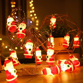 Christmas Decoration LED Light String Snowflake Snowman Santa Claus Christmas Tree String Light Xmas Tree Ornament For Home