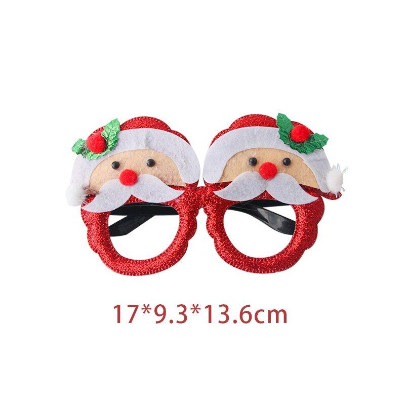 Christmas Decorations 2023 christmas glasses Frame Adult Kids Gift Santa Snowman Glasses Christmas Xmas Decor 2023 New Year Noel