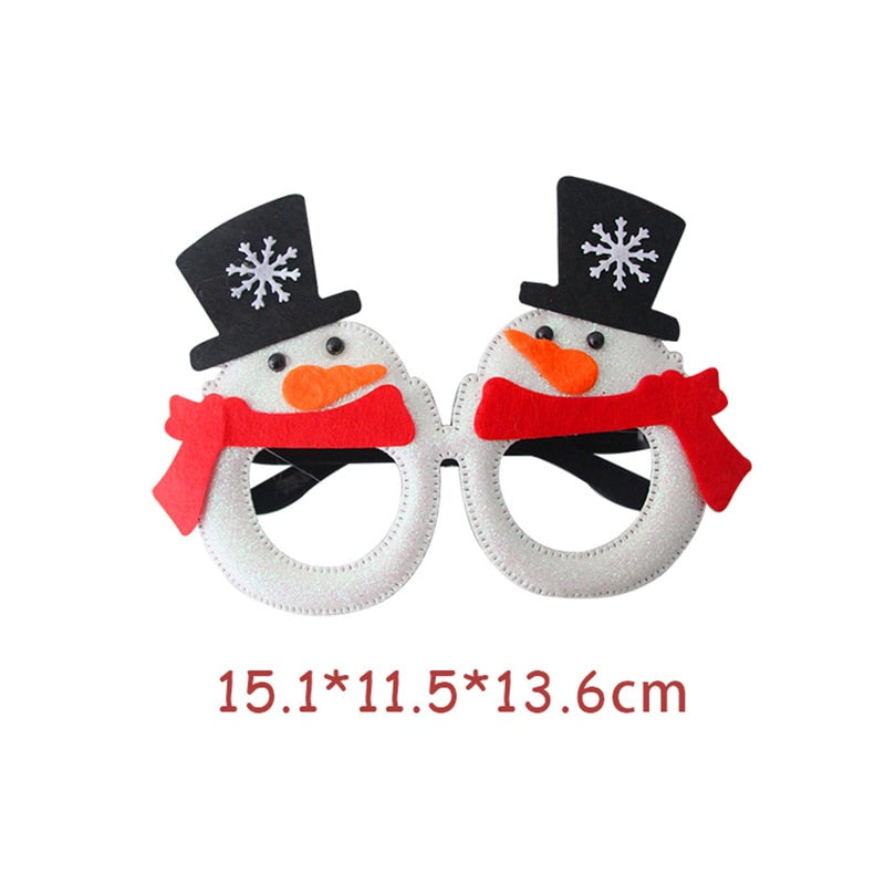 Christmas Decorations 2023 christmas glasses Frame Adult Kids Gift Santa Snowman Glasses Christmas Xmas Decor 2023 New Year Noel