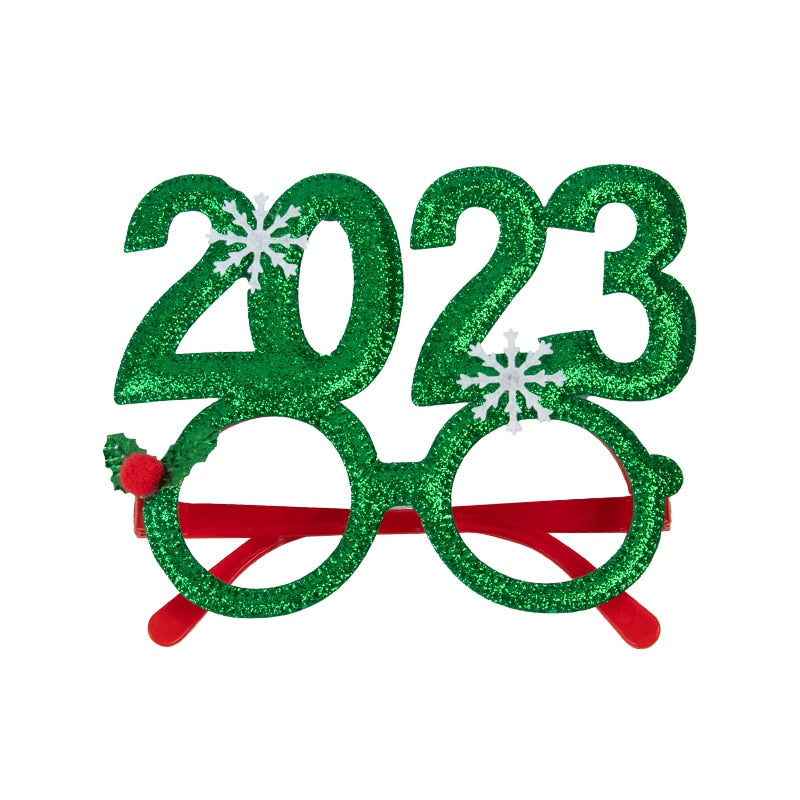 Christmas Decorations 2023 christmas glasses Frame Adult Kids Gift Santa Snowman Glasses Christmas Xmas Decor 2023 New Year Noel