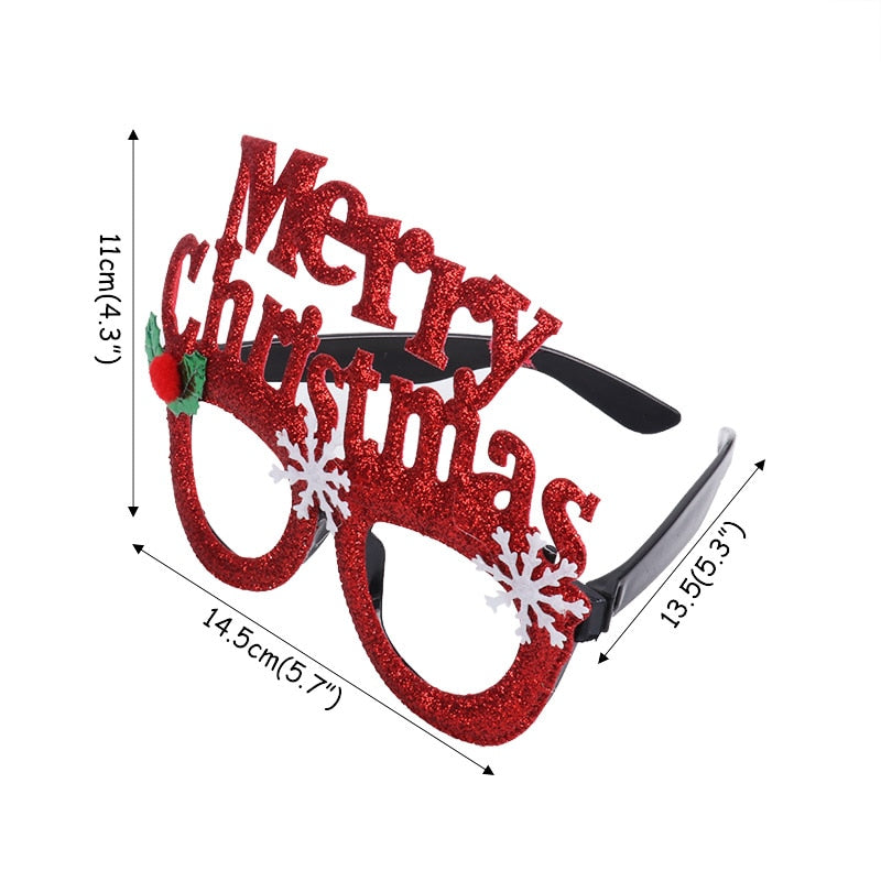 Christmas Decorations 2023 christmas glasses Frame Adult Kids Gift Santa Snowman Glasses Christmas Xmas Decor 2023 New Year Noel