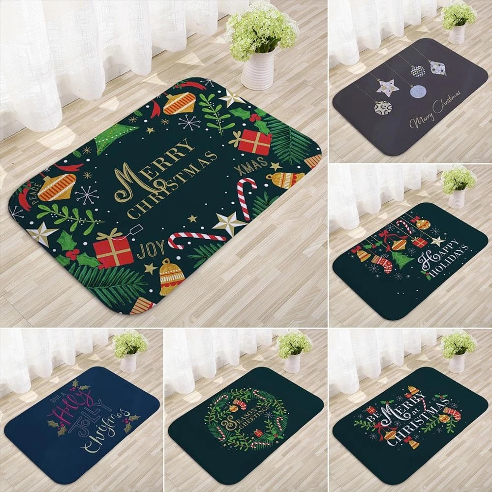 Christmas Door Mat Santa Claus Outdoor Carpet Marry Christmas Decorations For Home 2022 Xmas Ornament Gifts New Year 2023