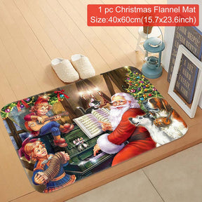 Christmas Door Mat Santa Claus Outdoor Carpet Marry Christmas Decorations For Home 2022 Xmas Ornament Gifts New Year 2023