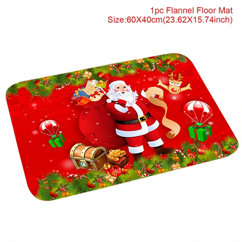 Christmas Door Mat Santa Claus Outdoor Carpet Marry Christmas Decorations For Home 2022 Xmas Ornament Gifts New Year 2023