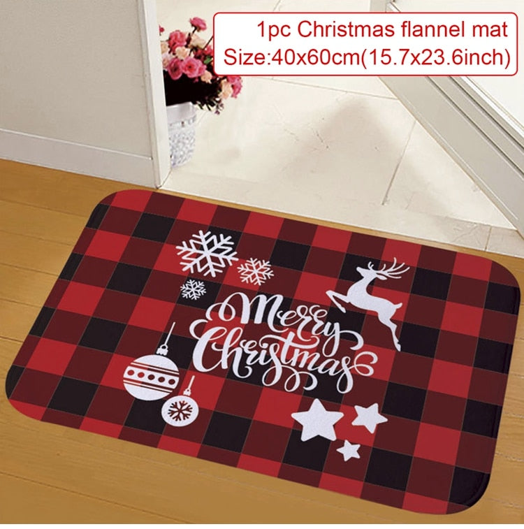 Christmas Door Mat Santa Claus Outdoor Carpet Marry Christmas Decorations For Home 2022 Xmas Ornament Gifts New Year 2023