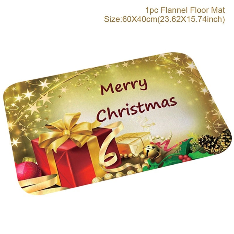 Christmas Door Mat Santa Claus Outdoor Carpet Marry Christmas Decorations For Home 2022 Xmas Ornament Gifts New Year 2023