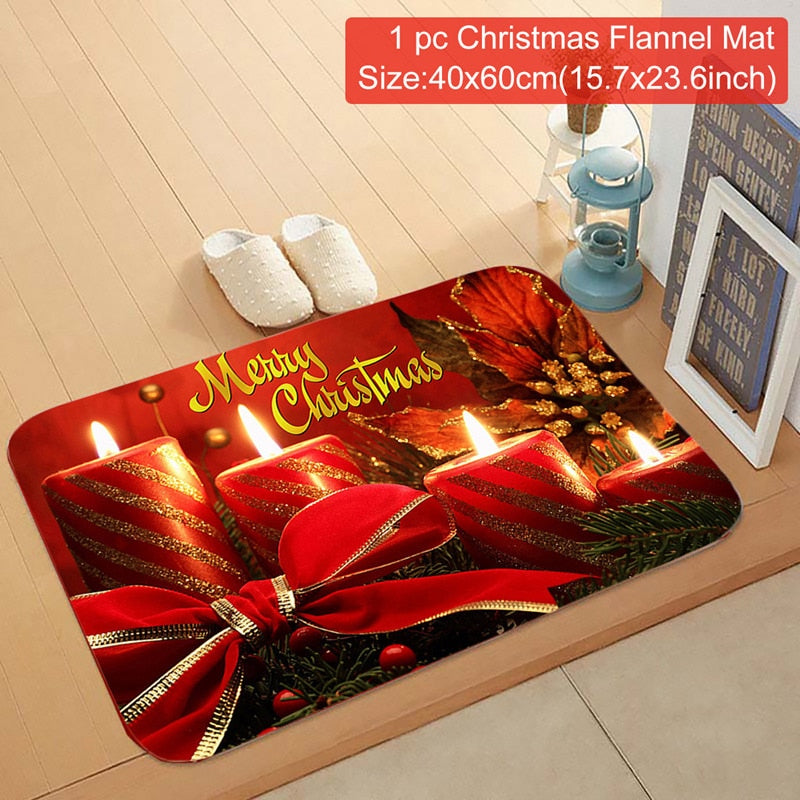 Christmas Door Mat Santa Claus Outdoor Carpet Marry Christmas Decorations For Home 2022 Xmas Ornament Gifts New Year 2023