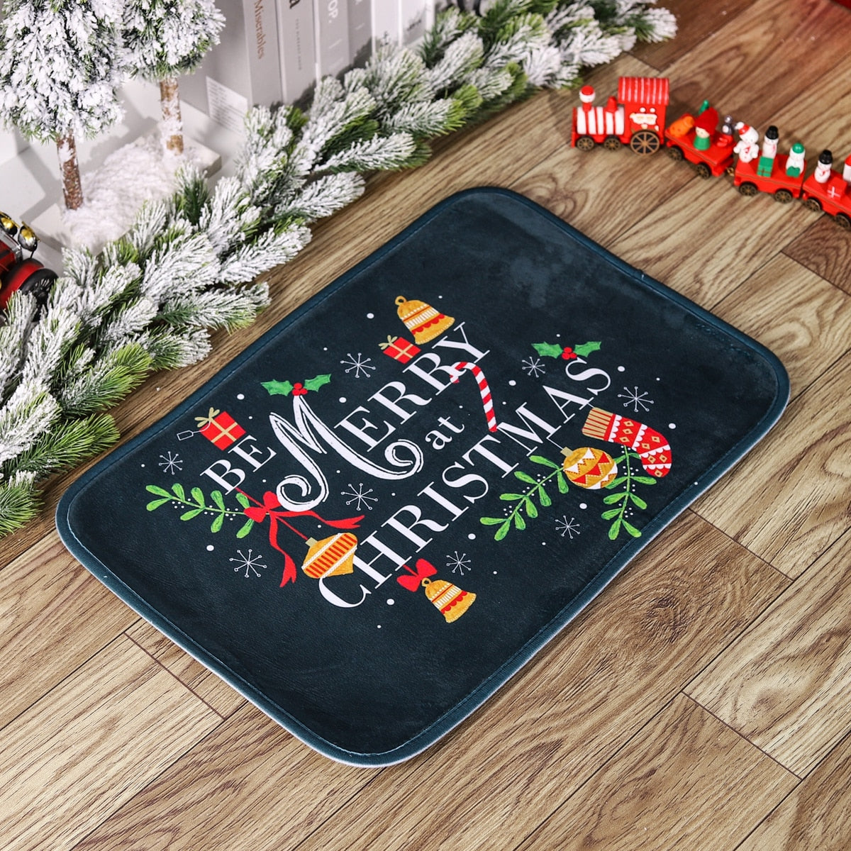 Christmas Door Mat Santa Claus Outdoor Carpet Marry Christmas Decorations For Home 2022 Xmas Ornament Gifts New Year 2023