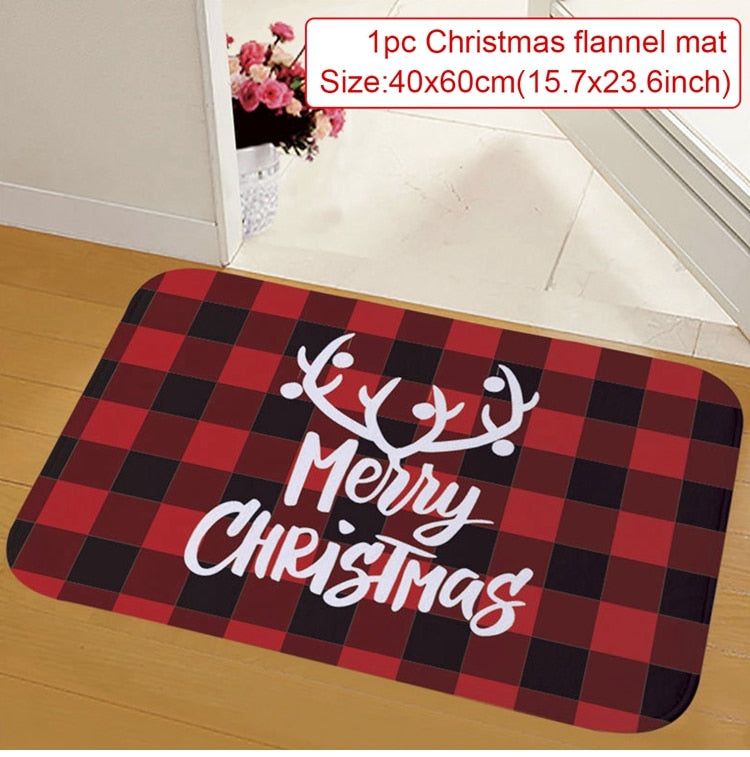 Christmas Door Mat Santa Claus Outdoor Carpet Marry Christmas Decorations For Home 2022 Xmas Ornament Gifts New Year 2023