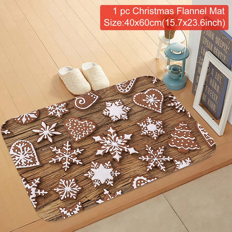 Christmas Door Mat Santa Claus Outdoor Carpet Marry Christmas Decorations For Home 2022 Xmas Ornament Gifts New Year 2023