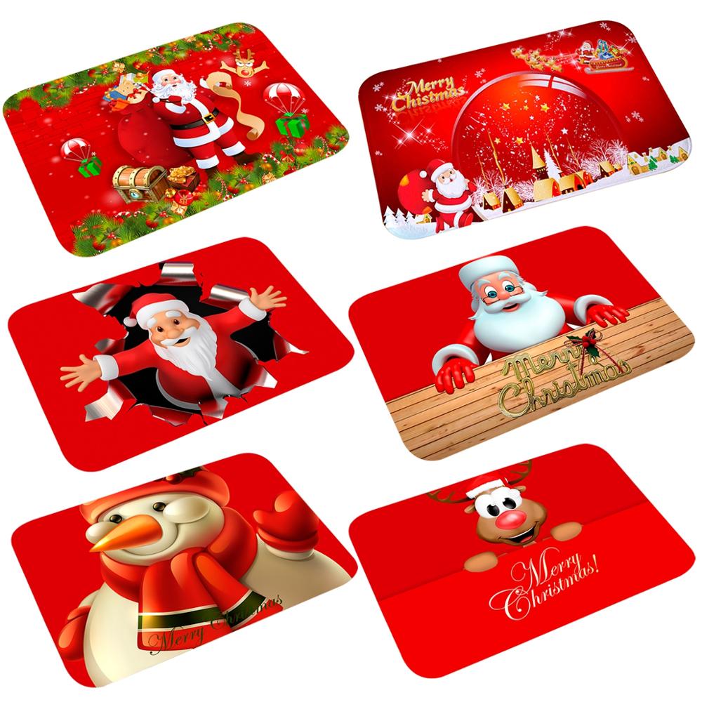 Christmas Doormat Santa Claus Carpet Merry Christmas Decorations For Home 2022 Xmas Navidad Natal Gifts Happy New Year 2023