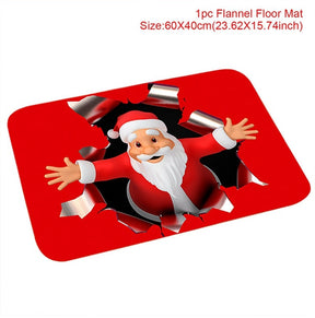 Christmas Doormat Santa Claus Carpet Merry Christmas Decorations For Home 2022 Xmas Navidad Natal Gifts Happy New Year 2023