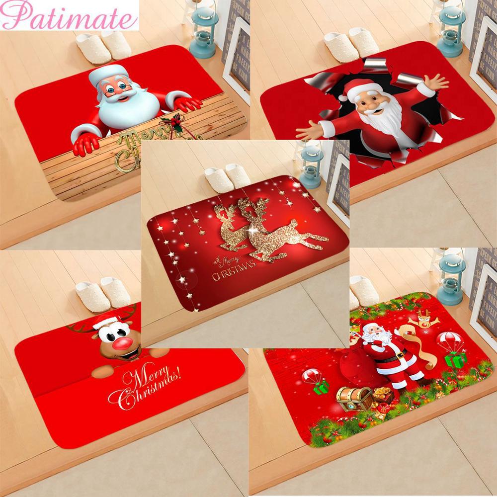 Christmas Doormat Santa Claus Carpet Merry Christmas Decorations For Home 2022 Xmas Navidad Natal Gifts Happy New Year 2023