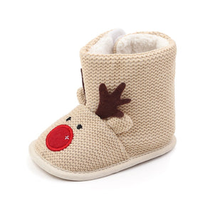 Christmas Gift Baby Girls Boots Baby Boy Cute Soft-soled Non-slip Shoes Newborn Shoes Soft-soled Toddler Shoes Baby Crib Shoes