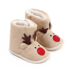 Christmas Gift Baby Girls Boots Baby Boy Cute Soft-soled Non-slip Shoes Newborn Shoes Soft-soled Toddler Shoes Baby Crib Shoes