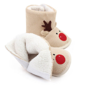 Christmas Gift Baby Girls Boots Baby Boy Cute Soft-soled Non-slip Shoes Newborn Shoes Soft-soled Toddler Shoes Baby Crib Shoes