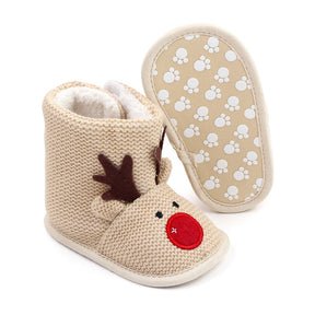 Christmas Gift Baby Girls Boots Baby Boy Cute Soft-soled Non-slip Shoes Newborn Shoes Soft-soled Toddler Shoes Baby Crib Shoes
