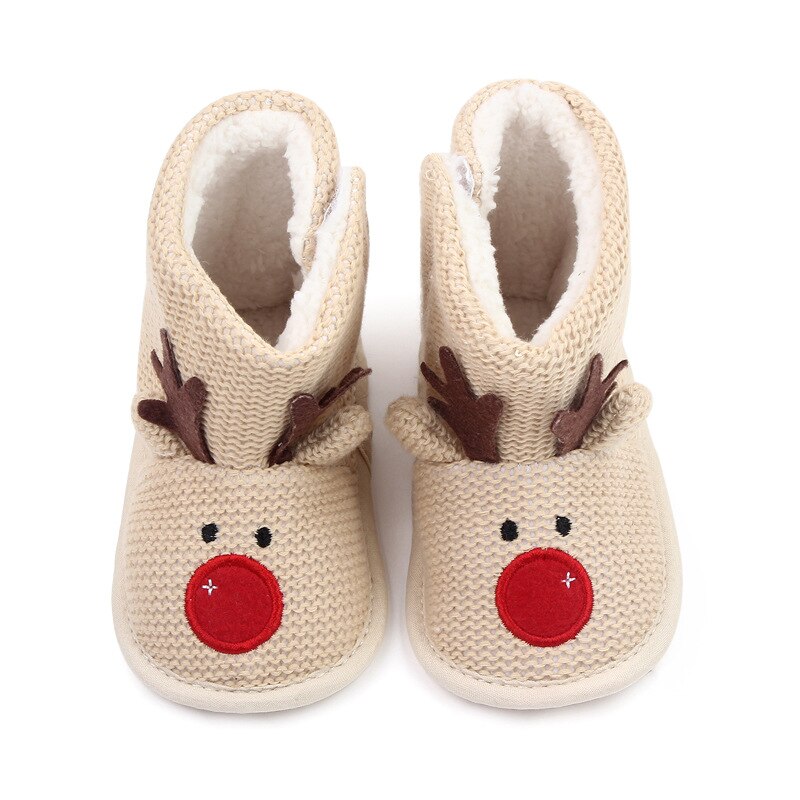 Christmas Gift Baby Girls Boots Baby Boy Cute Soft-soled Non-slip Shoes Newborn Shoes Soft-soled Toddler Shoes Baby Crib Shoes