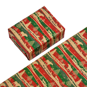 Christmas Gift Wrapping Paper Santa Claus Snowflake Pattern Gift Wrap Artware Kraft Paper Christmas Decorative Gift Packaging