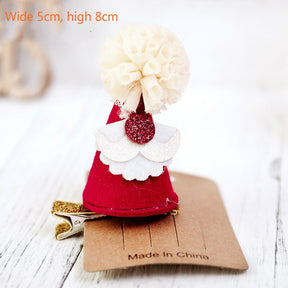 Christmas Hair Clips for Girls Festival Gift Hat Hairpin Cute Deer Pine Cones Ear Hairpins Adult Headwear Hair Accessories