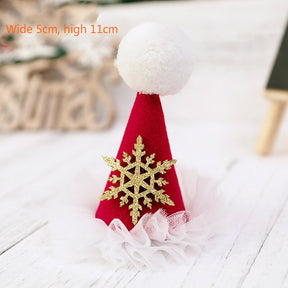 Christmas Hair Clips for Girls Festival Gift Hat Hairpin Cute Deer Pine Cones Ear Hairpins Adult Headwear Hair Accessories