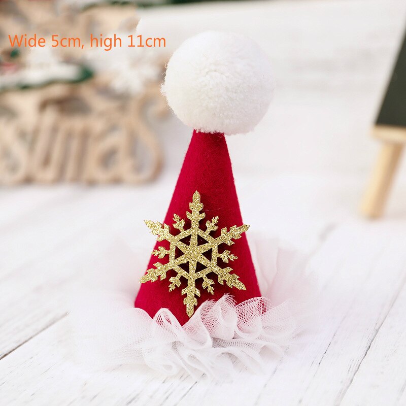 Christmas Hair Clips for Girls Festival Gift Hat Hairpin Cute Deer Pine Cones Ear Hairpins Adult Headwear Hair Accessories