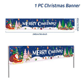 Christmas Outdoor Banner Flag Christmas Decoration For Home 2022 Xmas Ornaments Gifts Navidad Noel Natal Happy New Year 2023