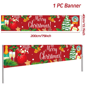 Christmas Outdoor Banner Flag Christmas Decoration For Home 2022 Xmas Ornaments Gifts Navidad Noel Natal Happy New Year 2023