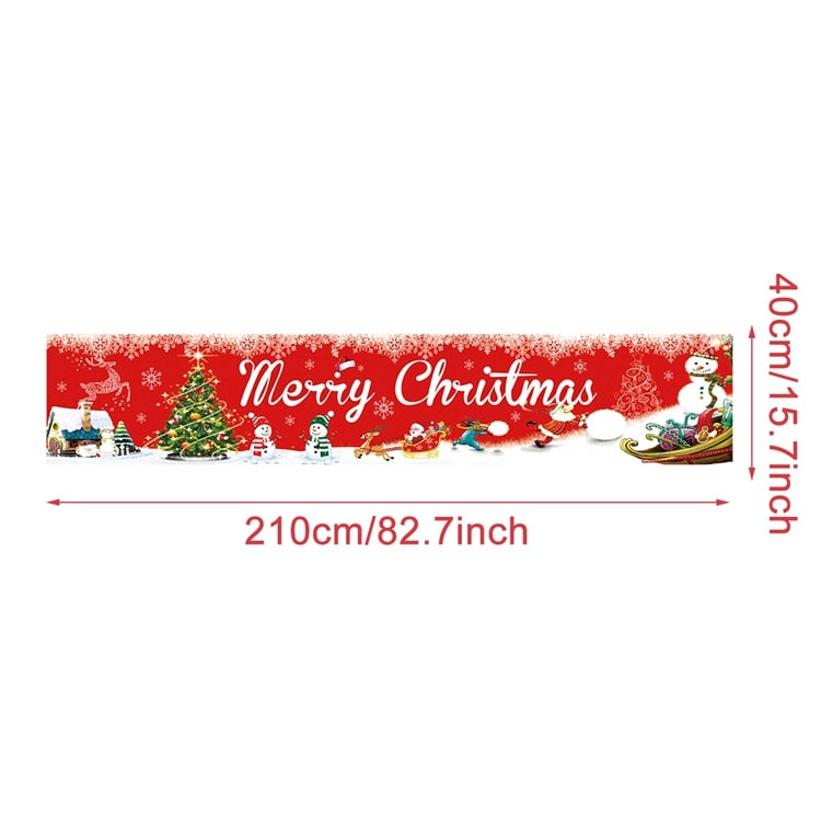 Christmas Outdoor Banner Flag Christmas Decoration For Home 2022 Xmas Ornaments Gifts Navidad Noel Natal Happy New Year 2023