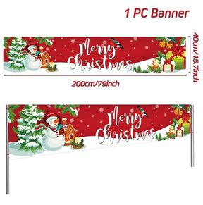 Christmas Outdoor Banner Flag Christmas Decoration For Home 2022 Xmas Ornaments Gifts Navidad Noel Natal Happy New Year 2023