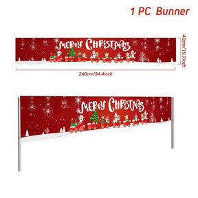 Christmas Outdoor Banner Flag Christmas Decoration For Home 2022 Xmas Ornaments Gifts Navidad Noel Natal Happy New Year 2023