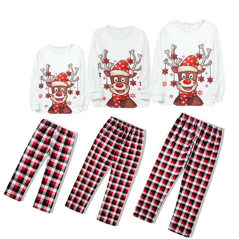 Christmas Pajamas Family Matching Set 2022 Deer Adult Kid Baby Dog Xmas Family Matching Outfits Christmas Family Pyjamas Clothes