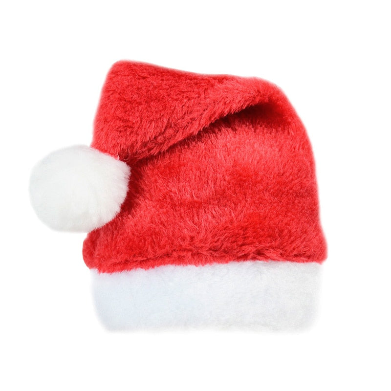 Christmas Small Plush Santa Hat for Pet Dog Cat Hat Merry Christmas Decorations For Home Cap Noel Navidad Happy New Year Gift