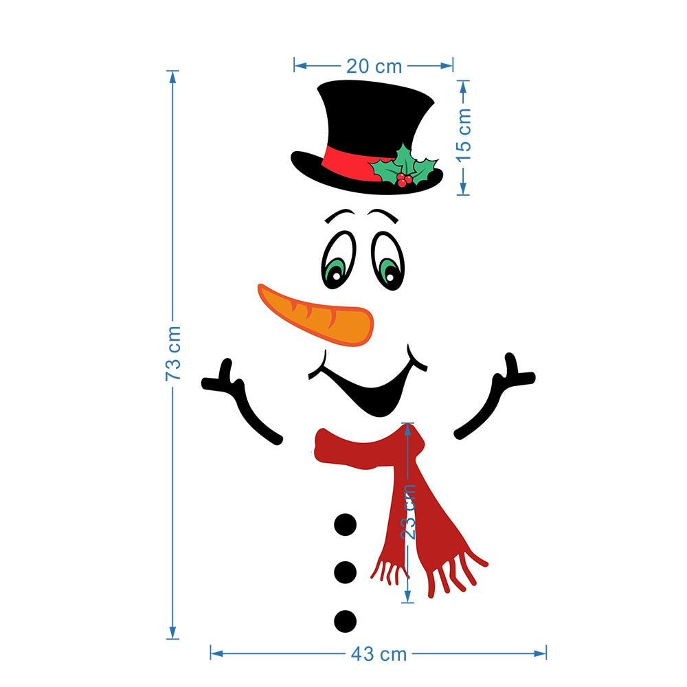 Christmas Snowman Magnetic Fridge Stickers Merry Christmas Decorations for Home 2022 Christmas Gift New Year Noel 2023 Navidad