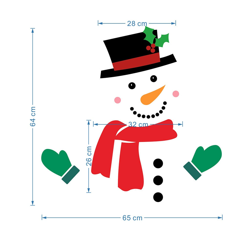 Christmas Snowman Magnetic Fridge Stickers Merry Christmas Decorations for Home 2022 Christmas Gift New Year Noel 2023 Navidad