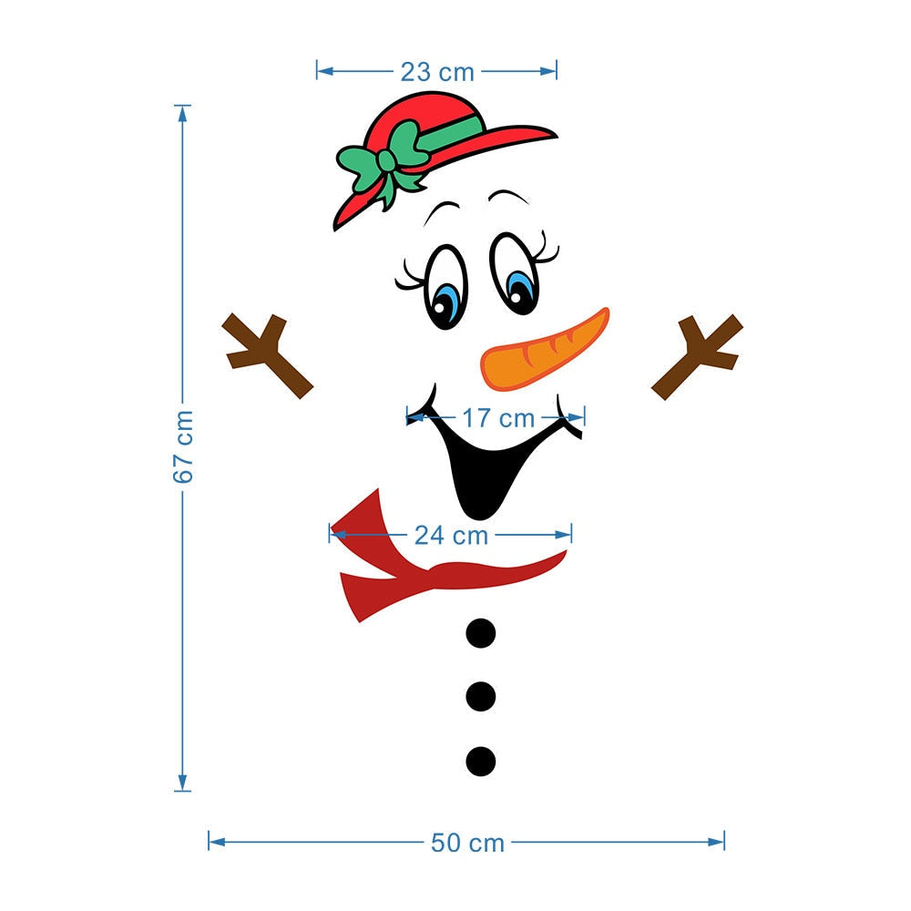 Christmas Snowman Magnetic Fridge Stickers Merry Christmas Decorations for Home 2022 Christmas Gift New Year Noel 2023 Navidad