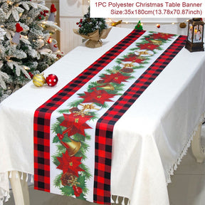 Christmas Table Runner Christmas Decoration For Home Tablecloth 2022 Navidad Noel Kerst Xmas Gifts New Year 2023 Natal