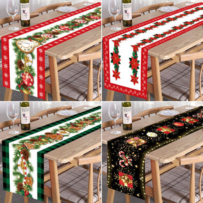 Christmas Table Runner Christmas Decoration For Home Tablecloth 2022 Navidad Noel Kerst Xmas Gifts New Year 2023 Natal