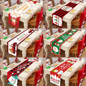 Christmas Table Runner Christmas Decoration For Home Tablecloth 2022 Navidad Noel Kerst Xmas Gifts New Year 2023 Natal