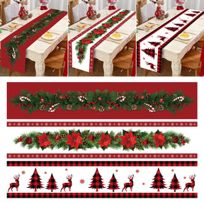 Christmas Table Runner Christmas Decoration For Home Tablecloth 2022 Navidad Noel Kerst Xmas Gifts New Year 2023 Natal