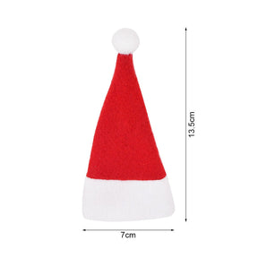 Christmas Tableware Holder Bag Xmas Hat Fork Knife Cutlery Bags 2022 Christmas Decorations for Home Table Navidad New Year 2023